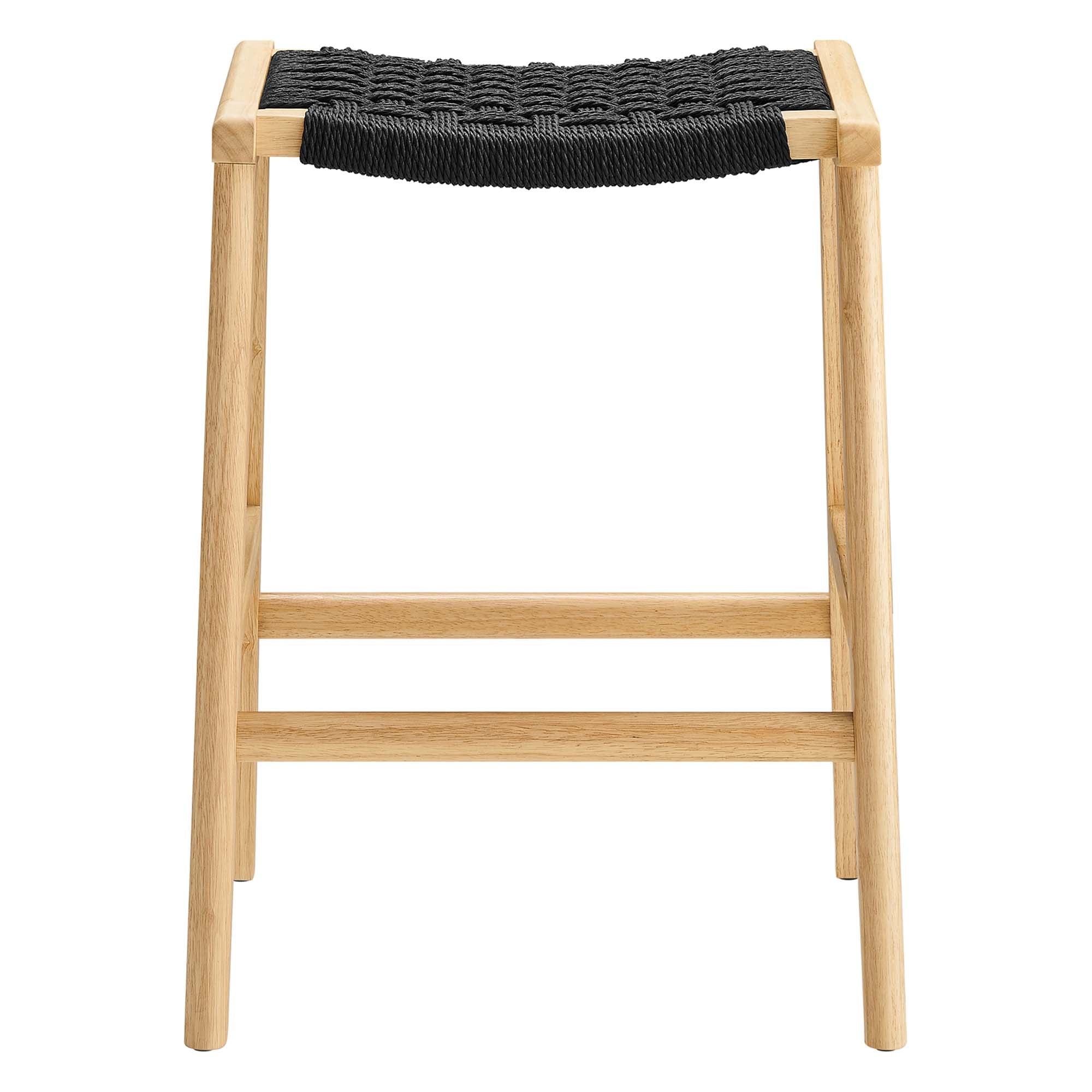 Saoirse Woven Rope Wood Counter Stool - Set of 2