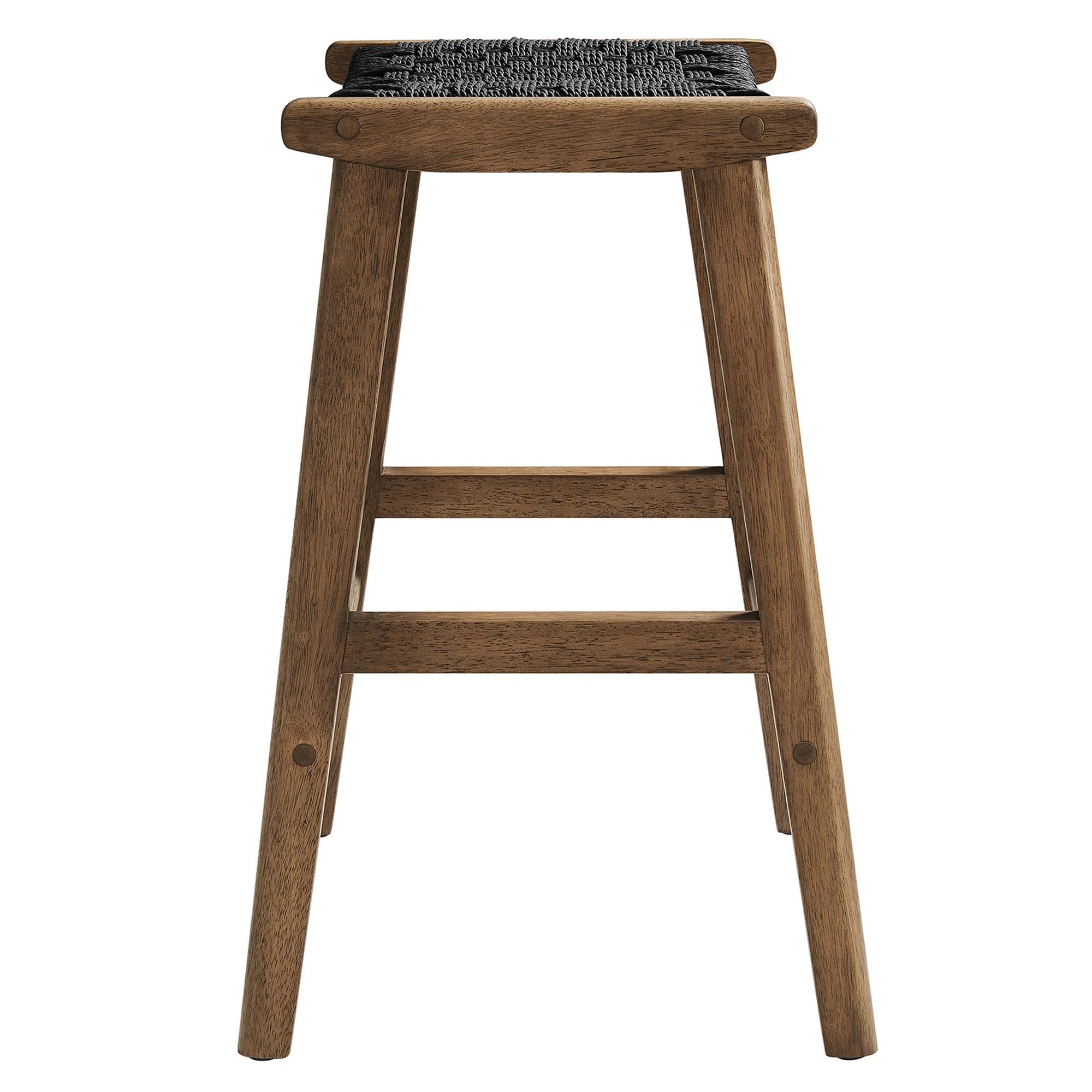 Saoirse Woven Rope Wood Counter Stool - Set of 2