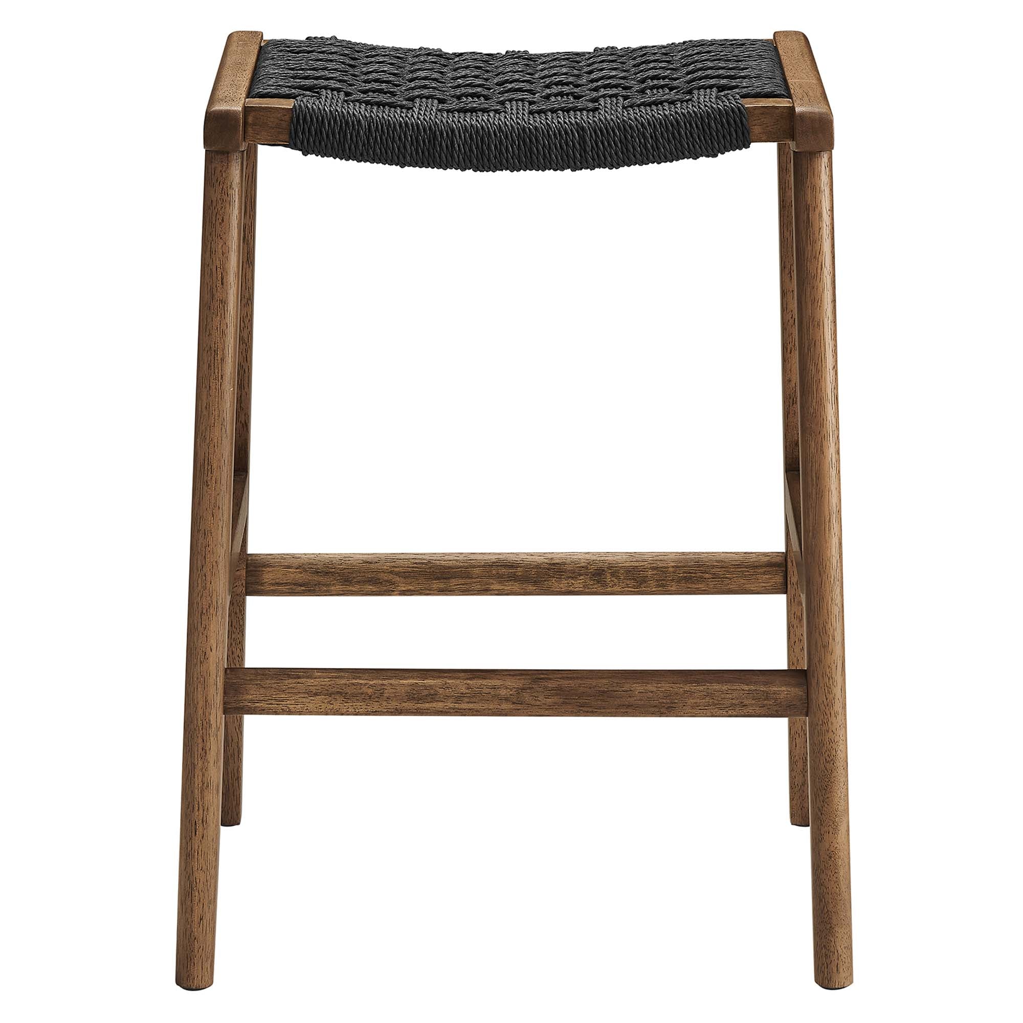 Saoirse Woven Rope Wood Counter Stool - Set of 2