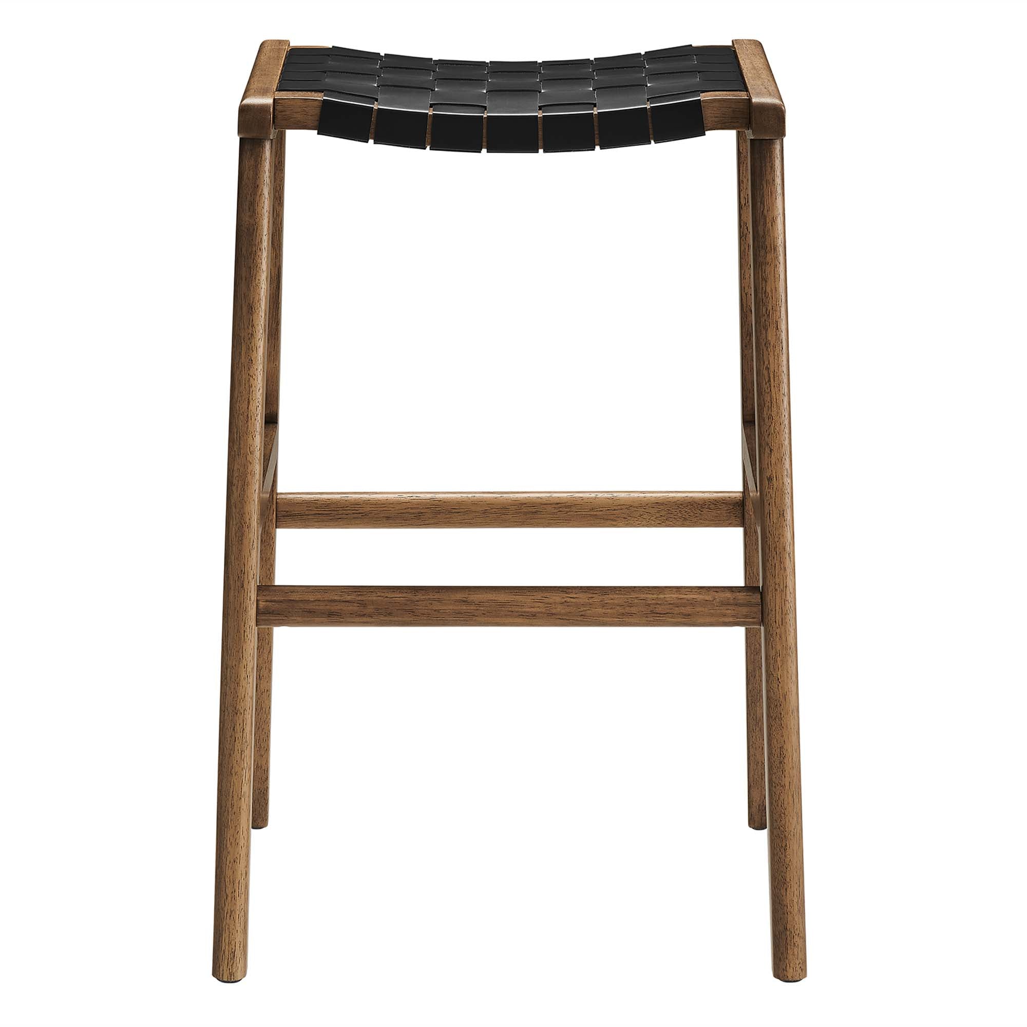 Saoirse Faux Leather Wood Bar Stool - Set of 2