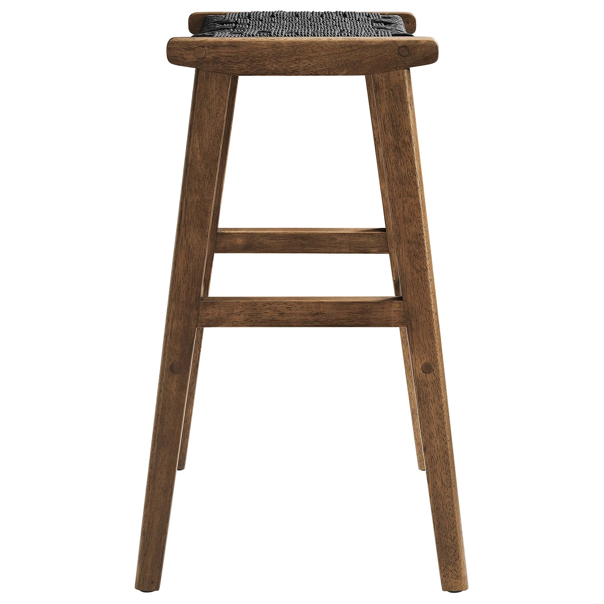 Saoirse Woven Rope Wood Bar Stool - Set of 2