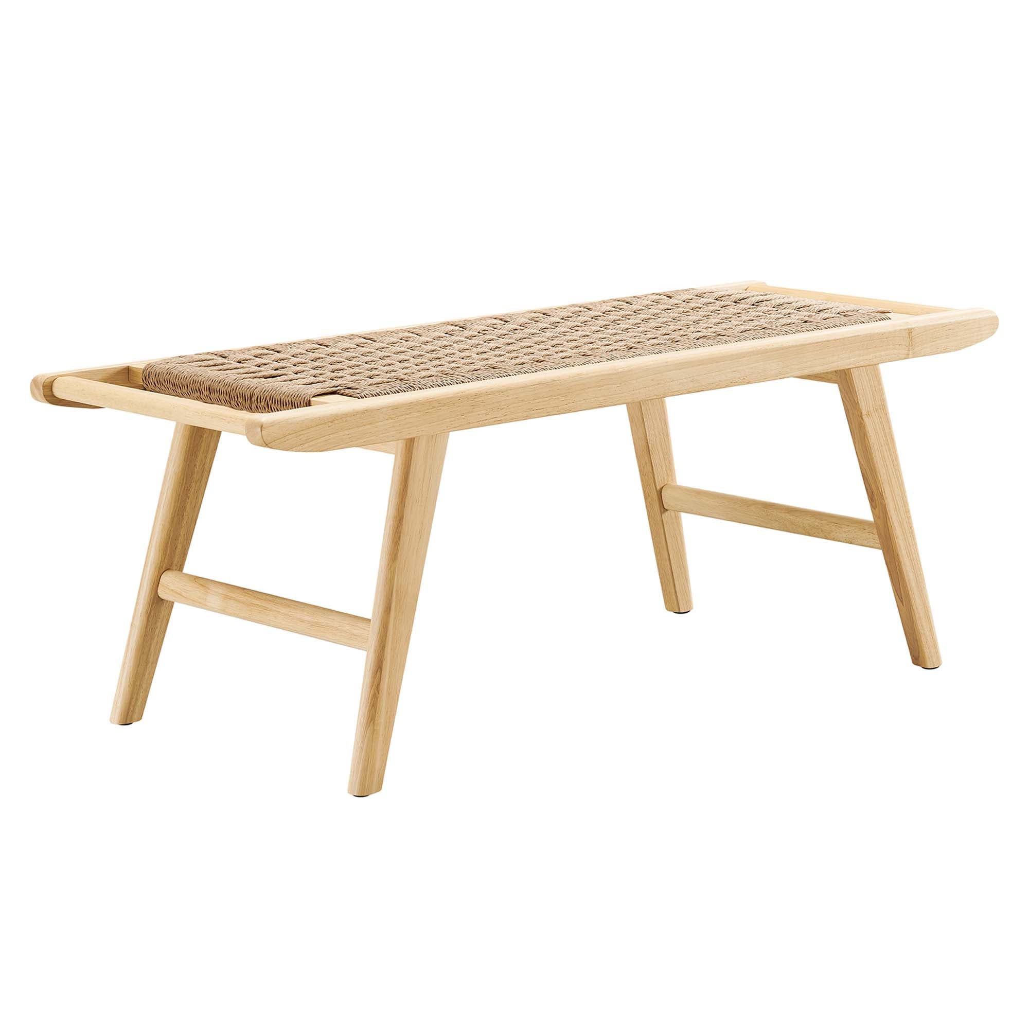 Saoirse 47" Wove Rope Wood Bench