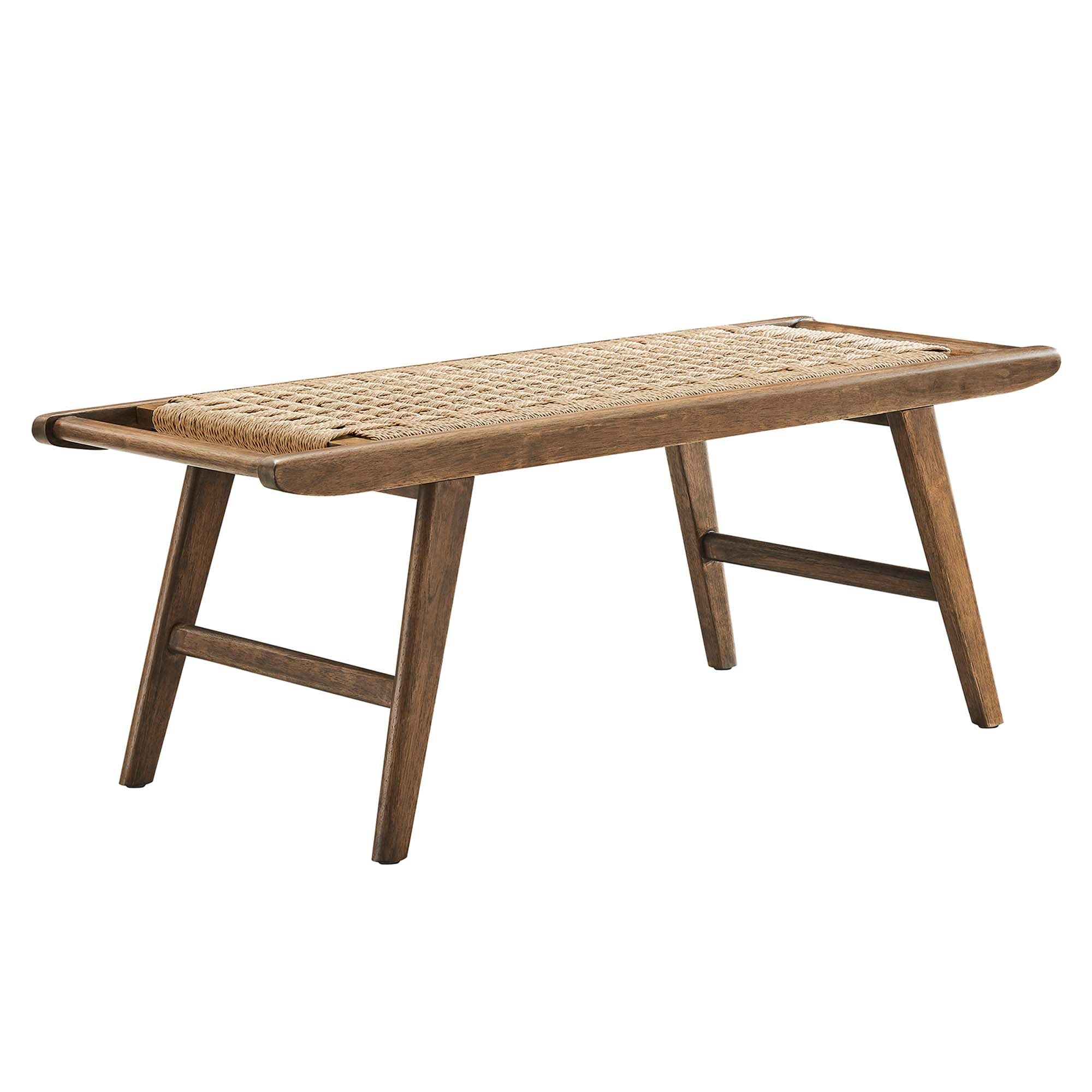 Saoirse 47" Wove Rope Wood Bench