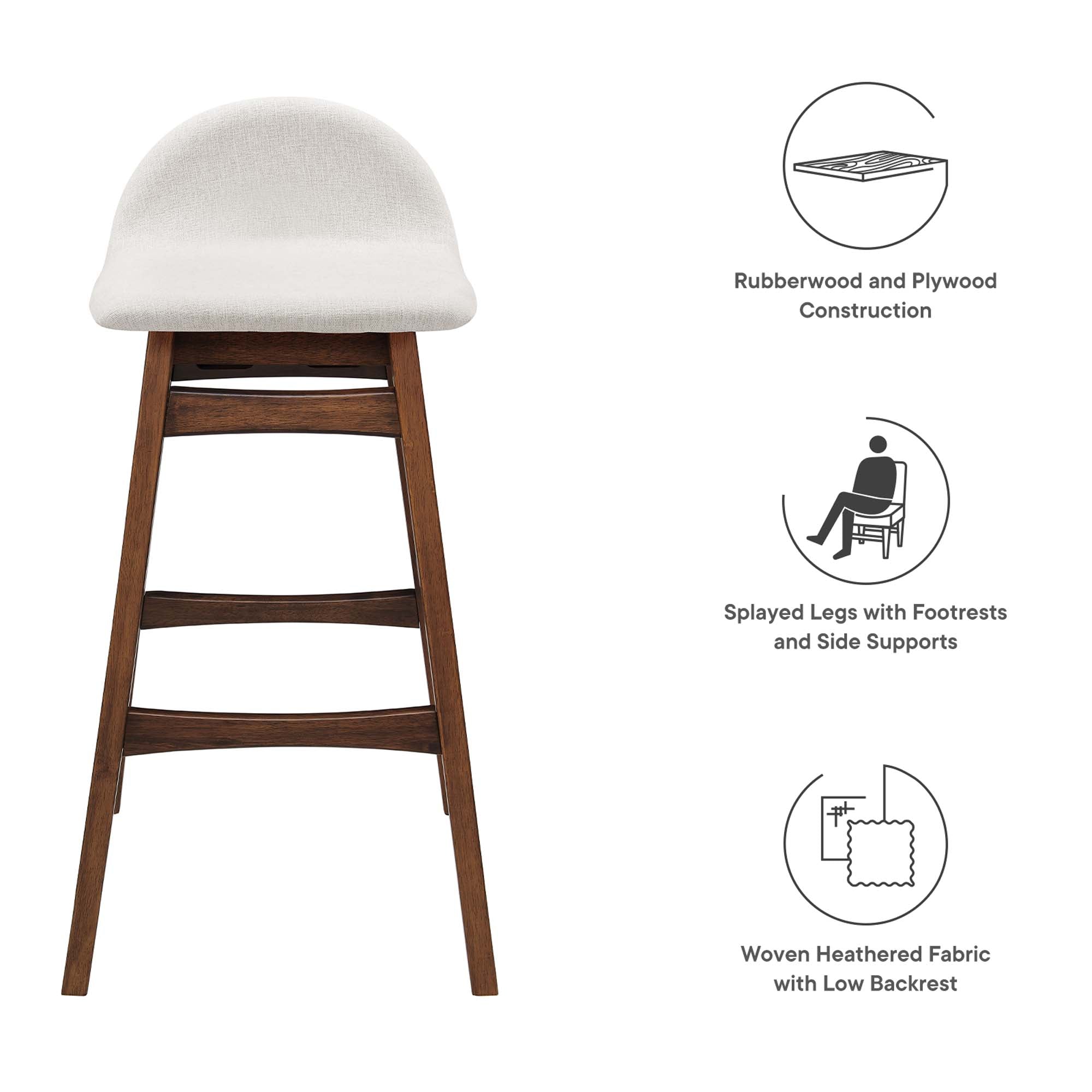 Juno Wood Bar Stool - Set of 2