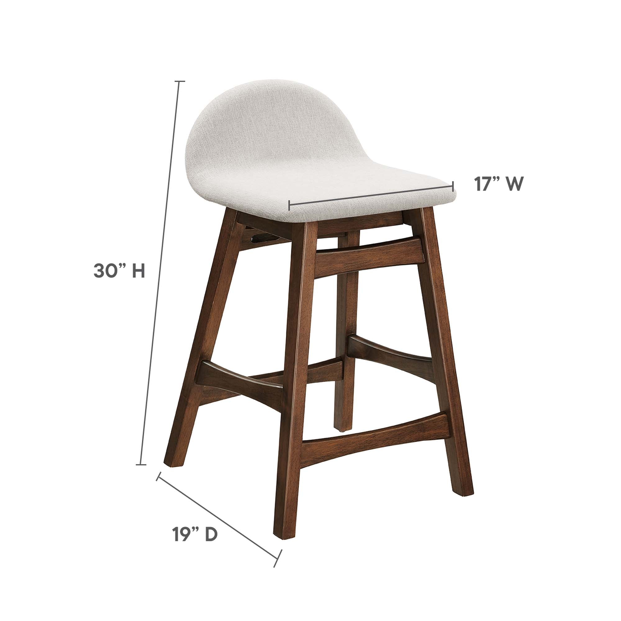 Juno Wood Counter Stool - Set of 2