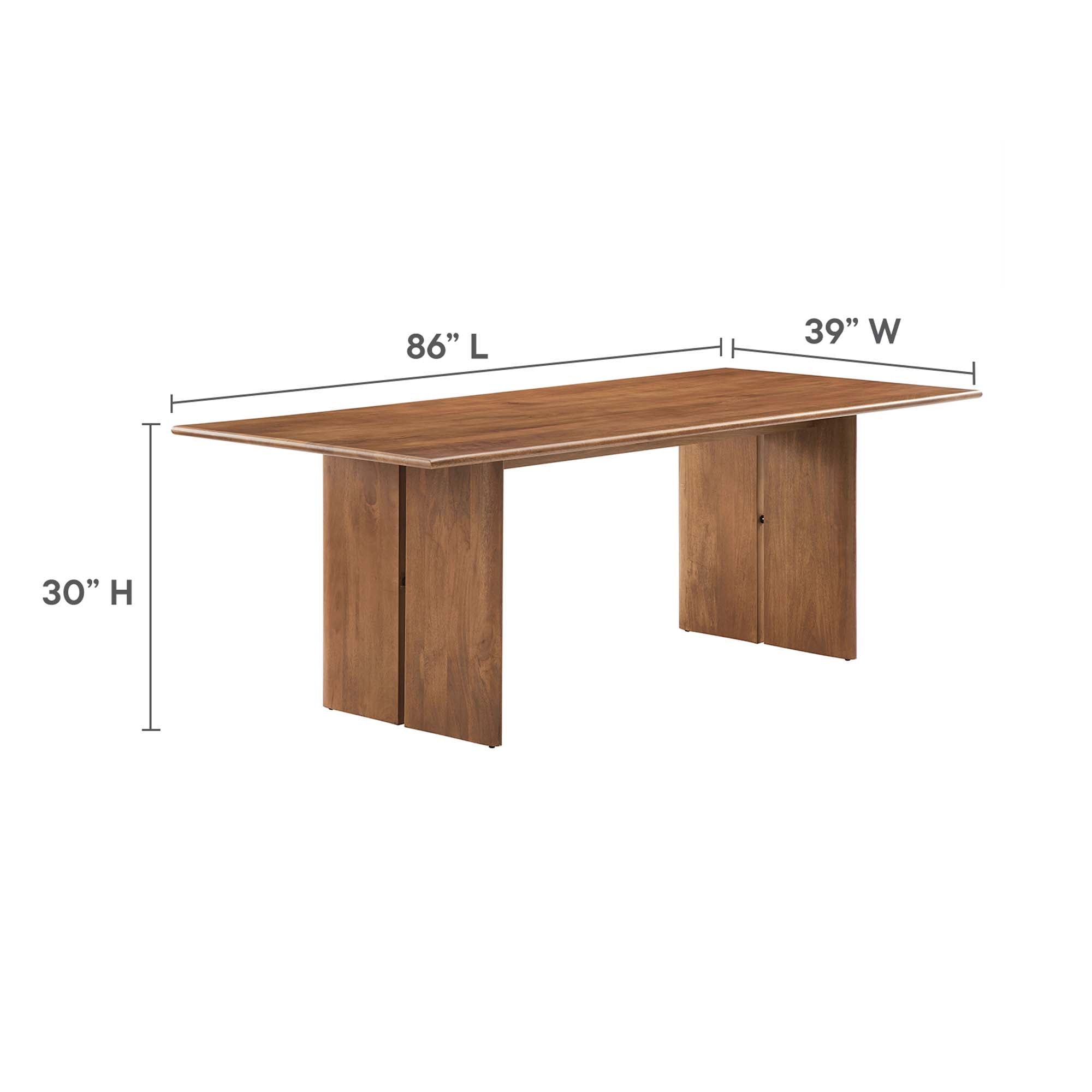 Amistad 86" Wood Dining Table and Bench Set