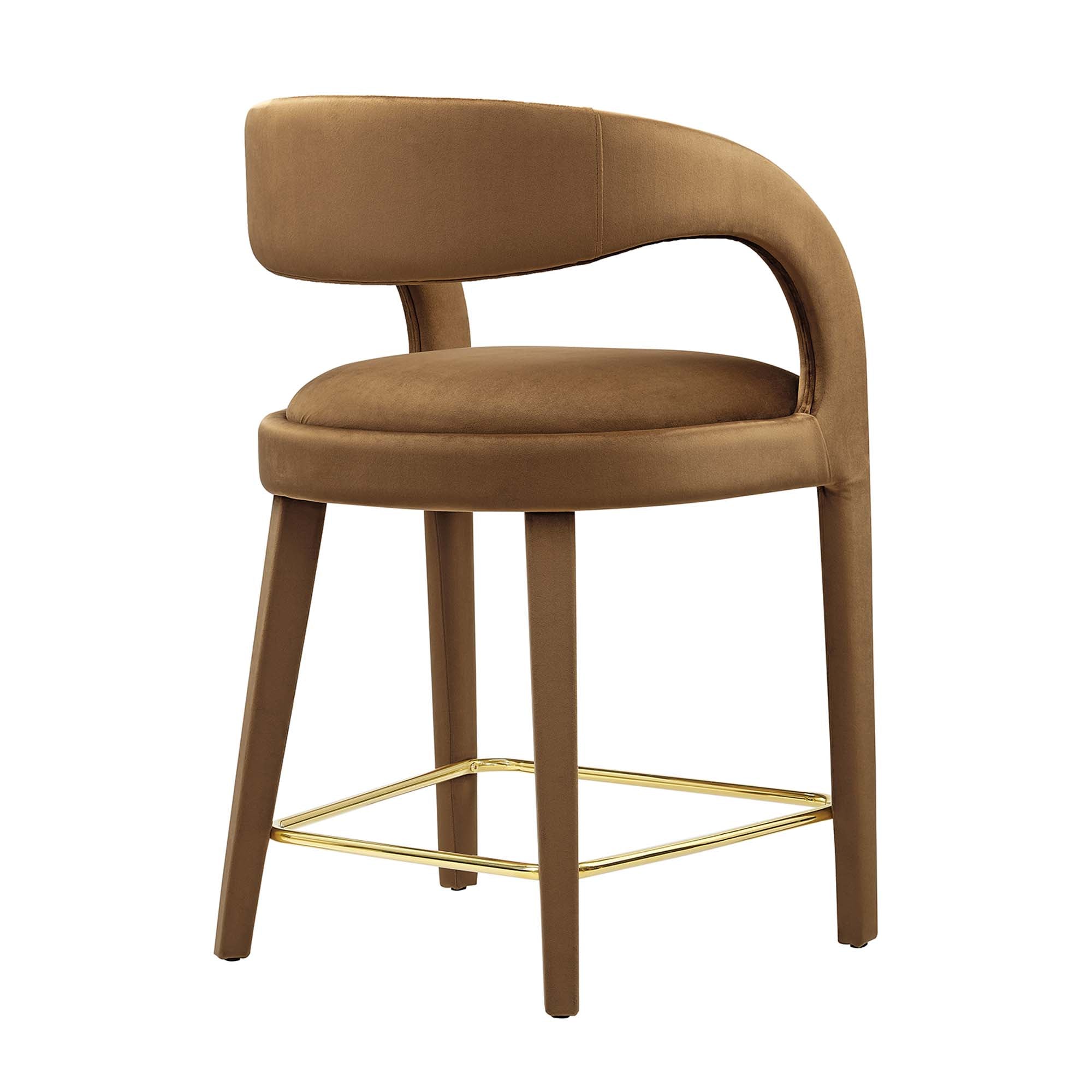 Pinnacle Performance Velvet Counter Stool Set of Two