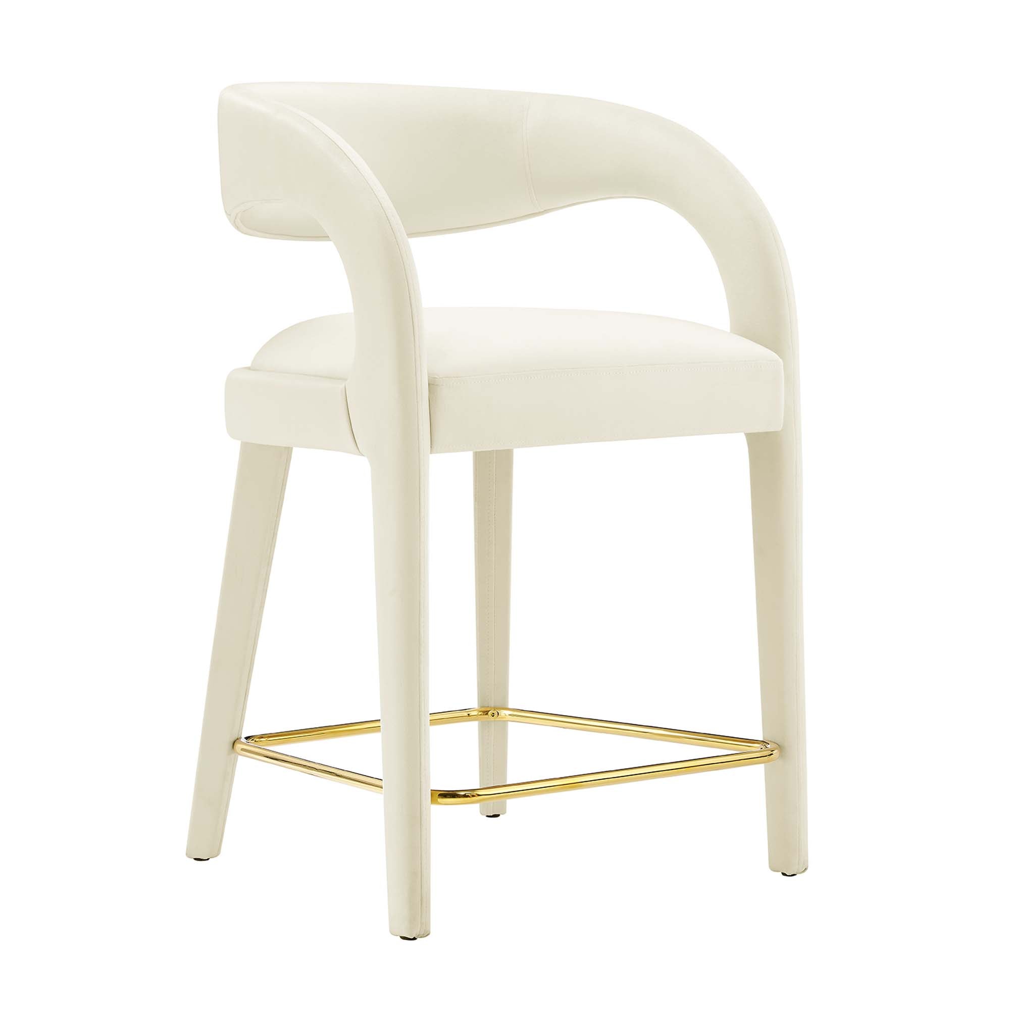 Pinnacle Performance Velvet Counter Stool Set of Two