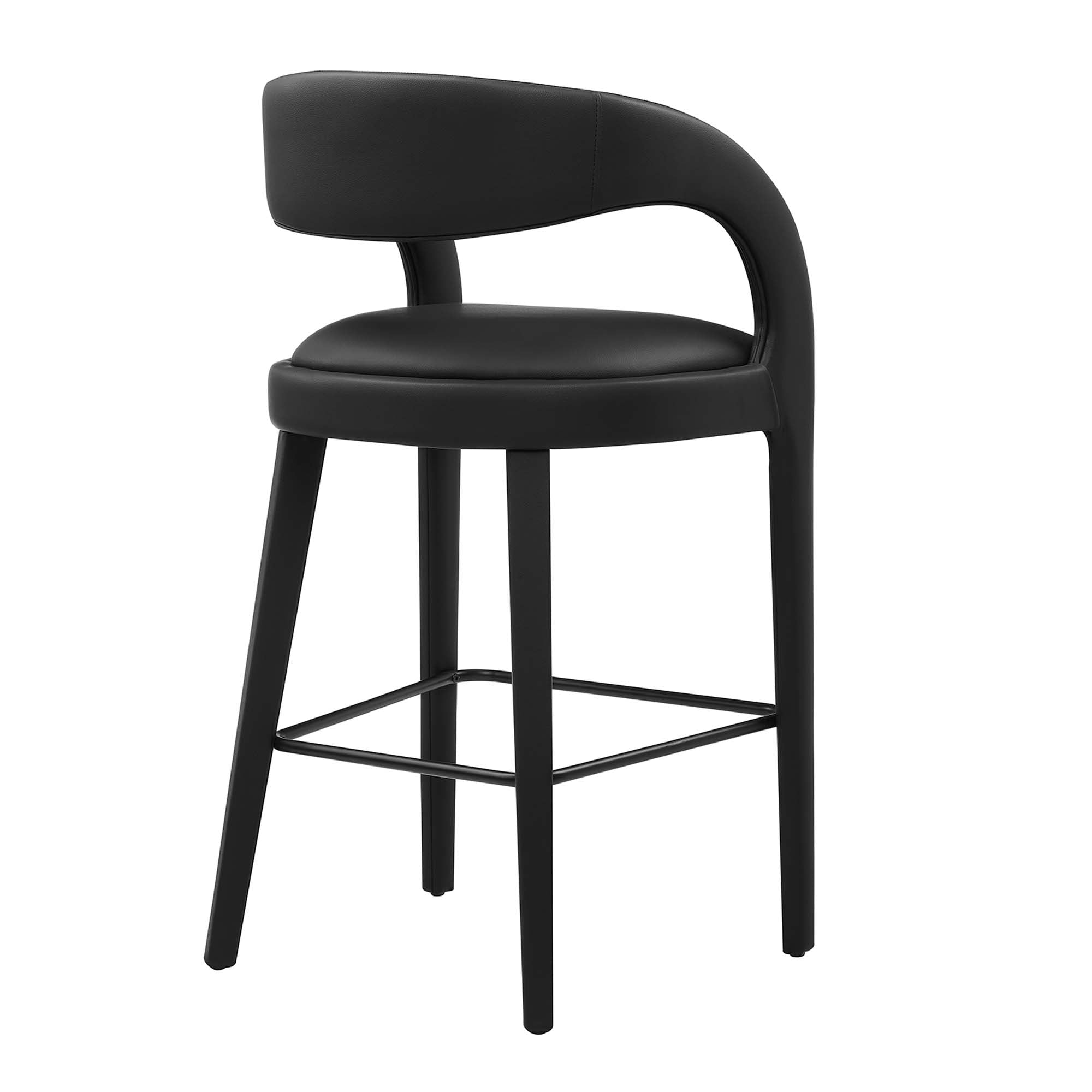 Pinnacle Vegan Leather Bar Stool Set of Two