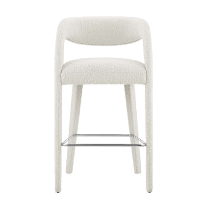 Pinnacle Boucle Upholstered Bar Stool Set of Two