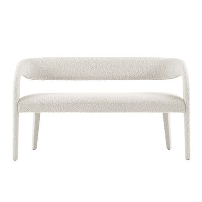Pinnacle Boucle Fabric Accent Bench
