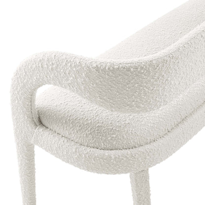 Pinnacle Boucle Fabric Accent Bench