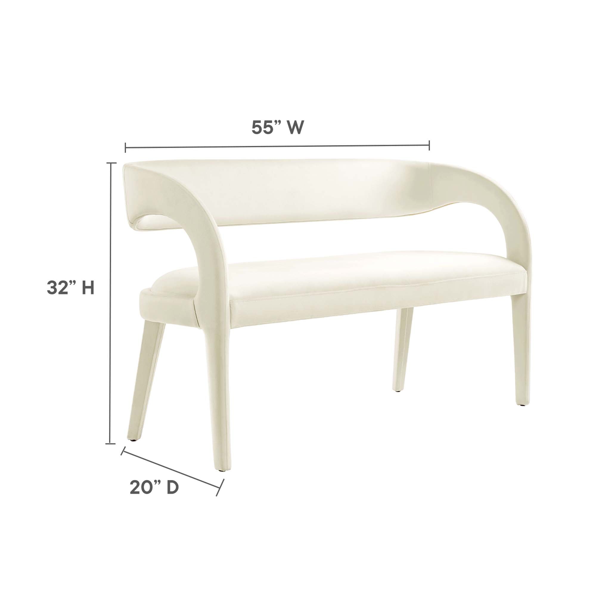 Pinnacle Performance Velvet Accent Bench