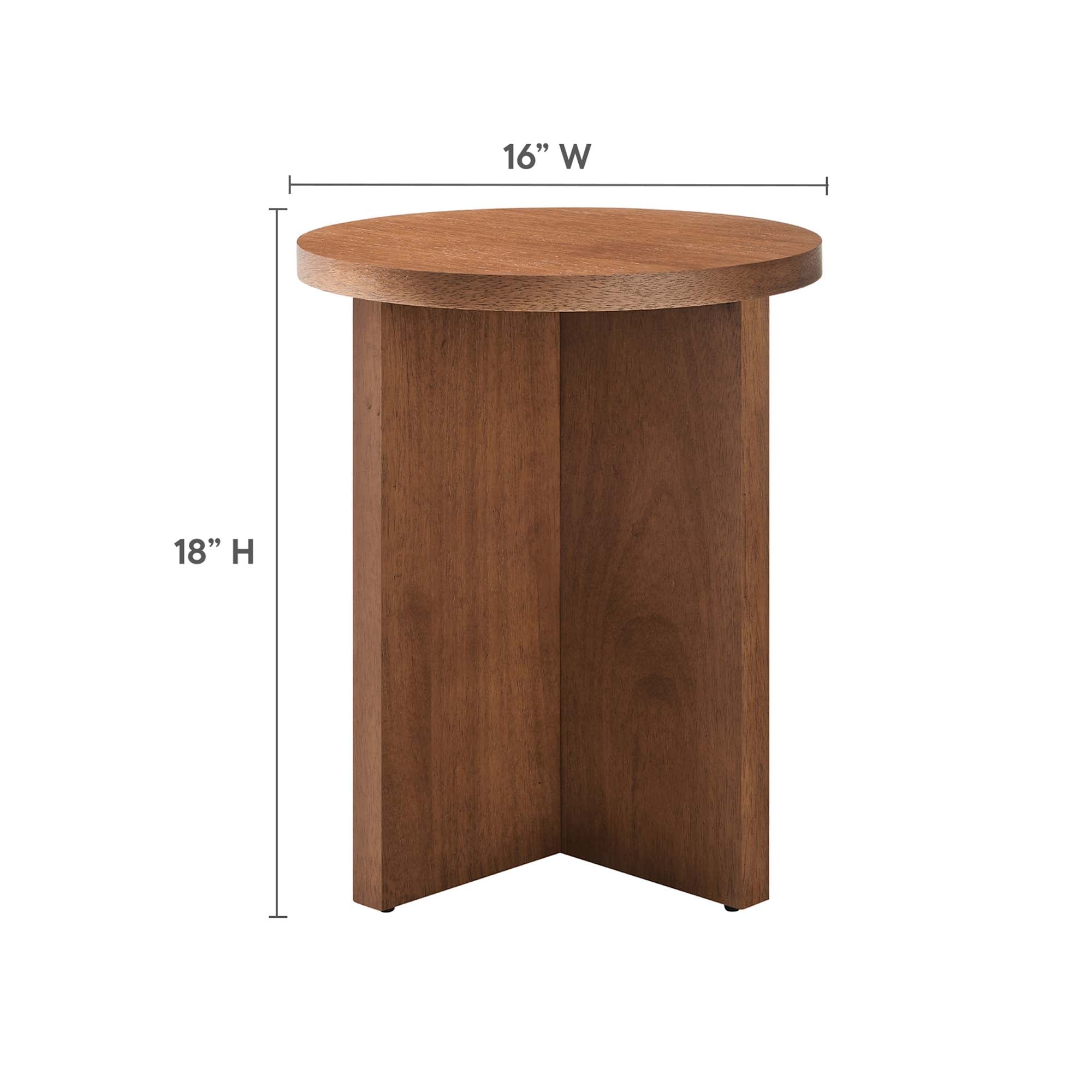 Silas Round Wood Side Table