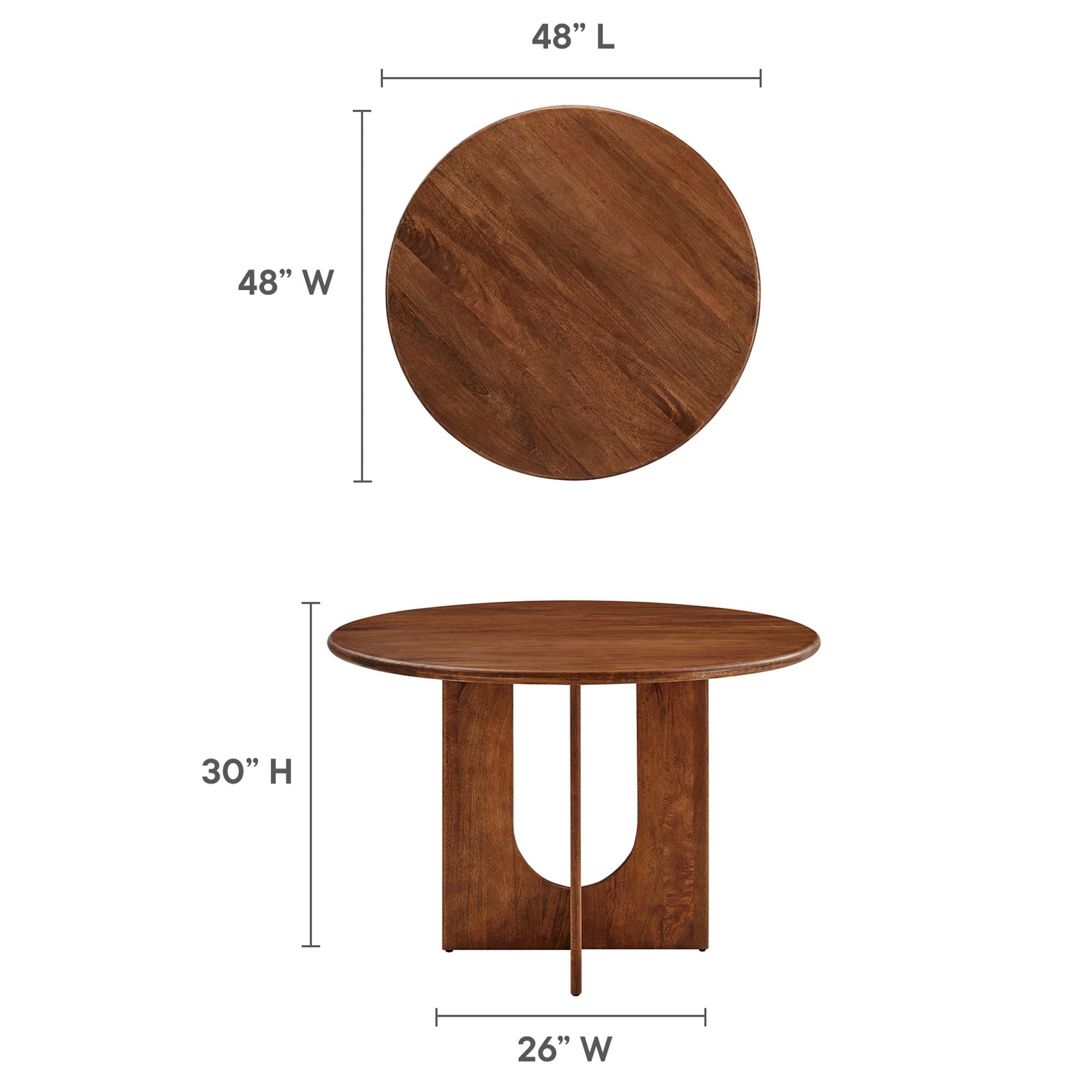 Rivian Round 48" Wood Dining Table