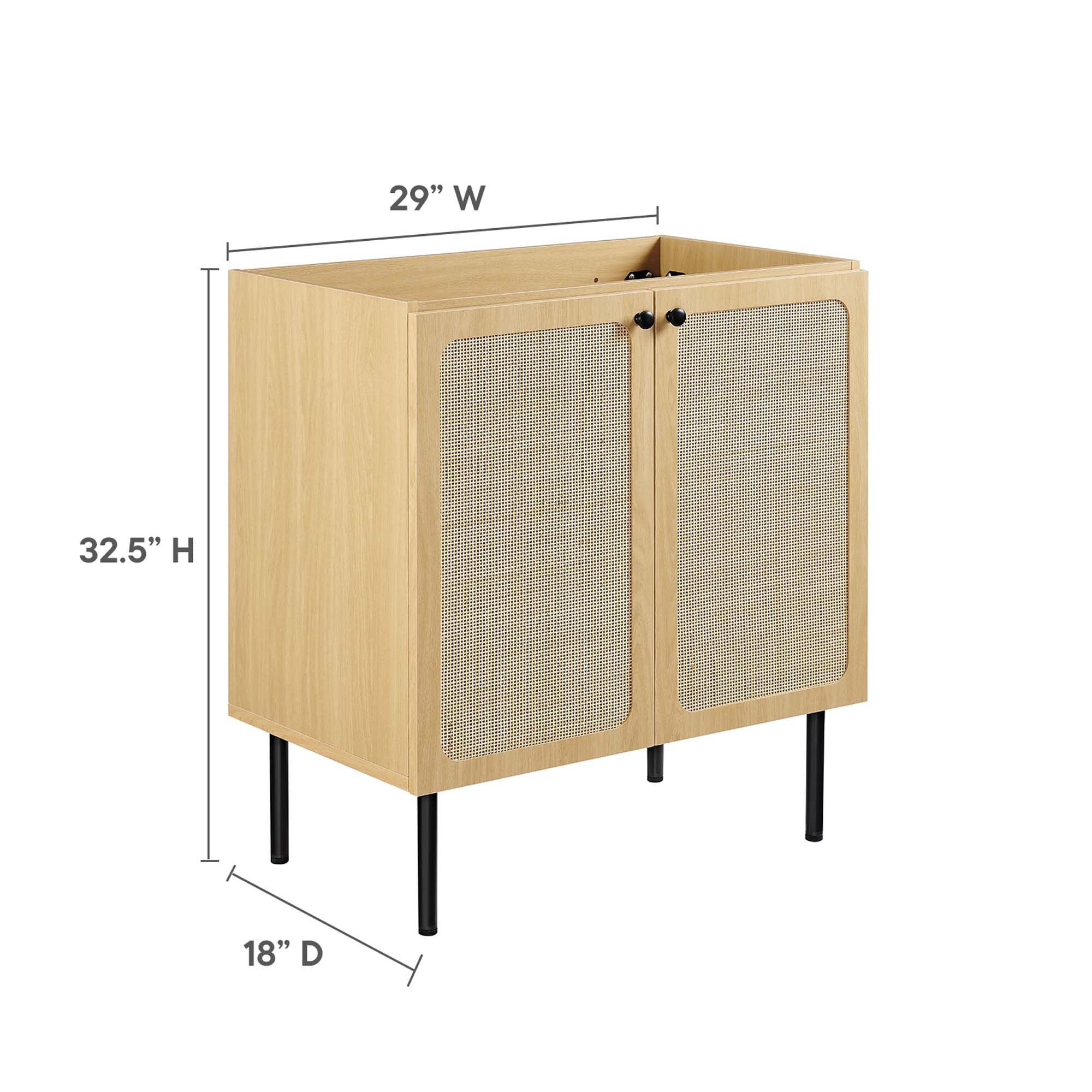 Chaucer 30" Bathroom Vanity Cabinet (Sink Basin Not Included)