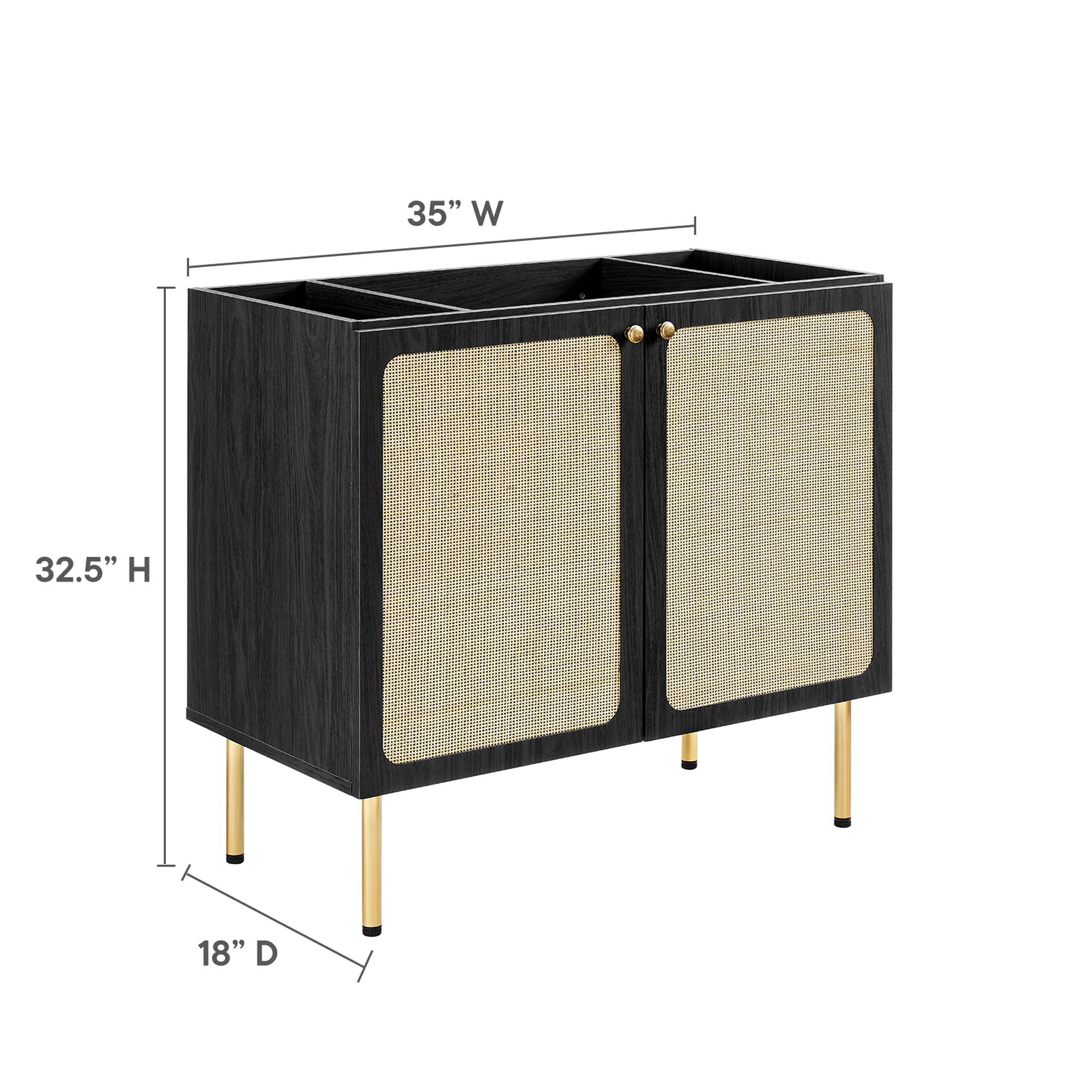 Chaucer 36" Bathroom Vanity Cabinet (Sink Basin Not Included)