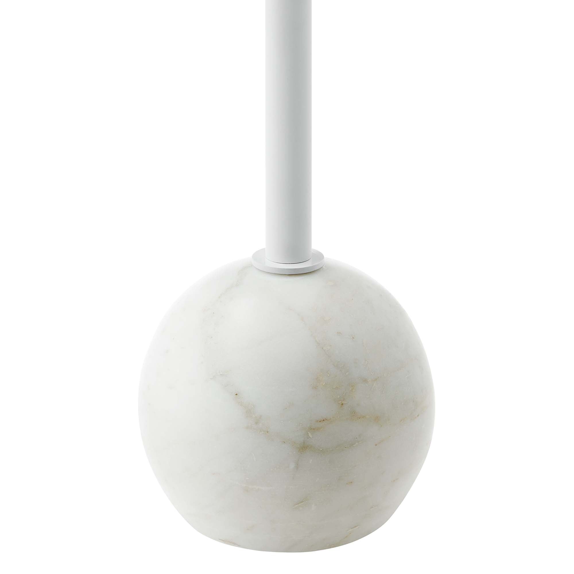 Aliza Round White Marble Side Table