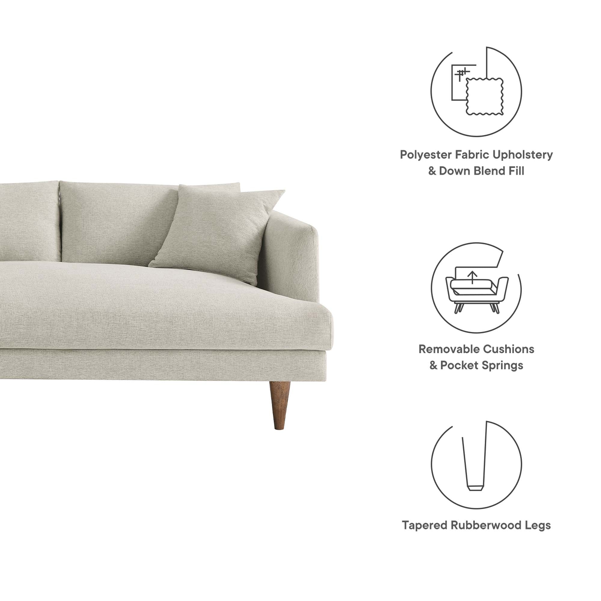 Zoya Left-Facing Down Filled Overstuffed Sectional Sofa