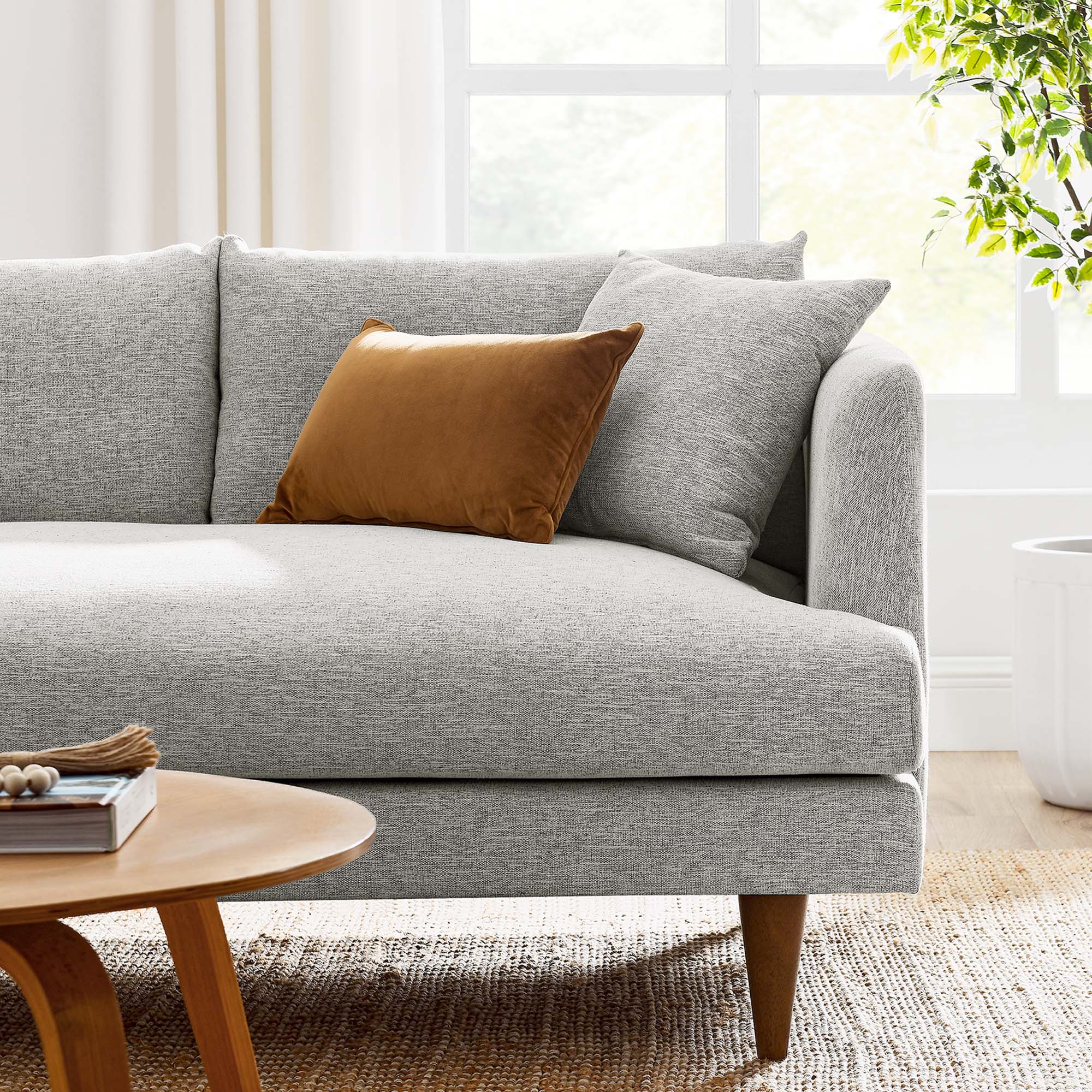 Zoya Left-Facing Down Filled Overstuffed Sectional Sofa