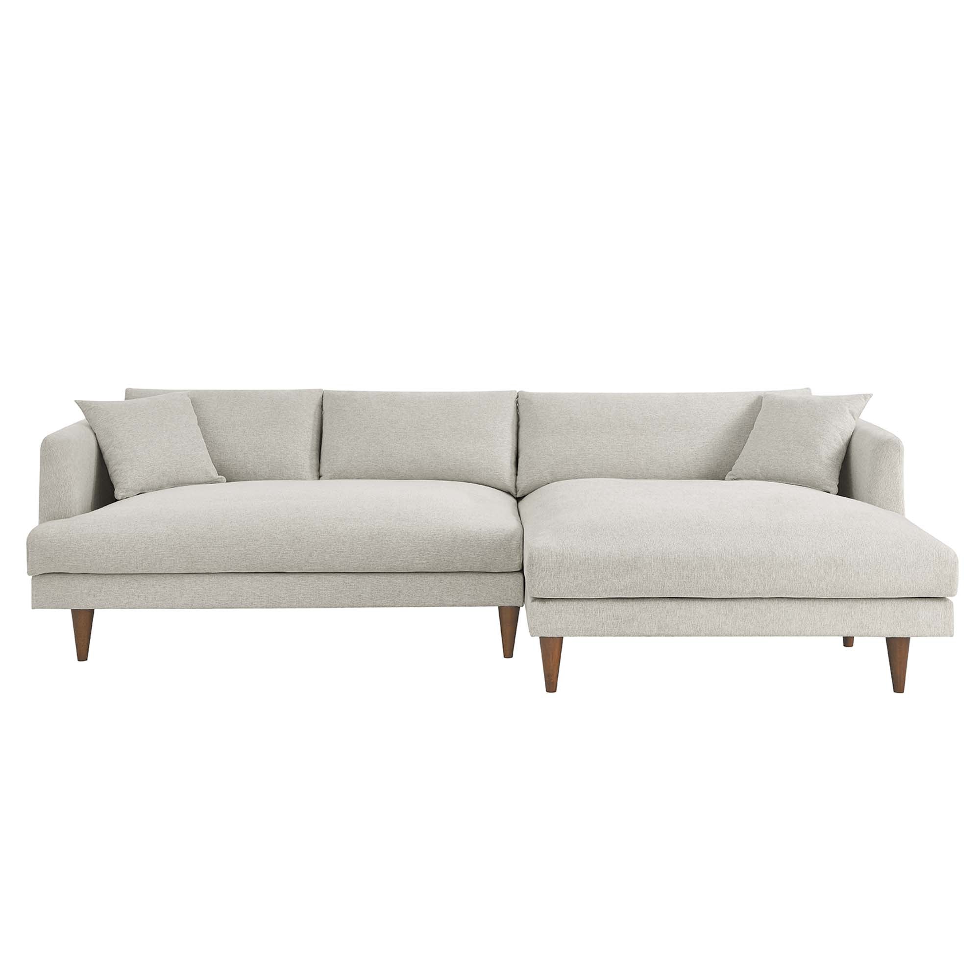 Zoya Right-Facing Down Filled Overstuffed Sectional Sofa