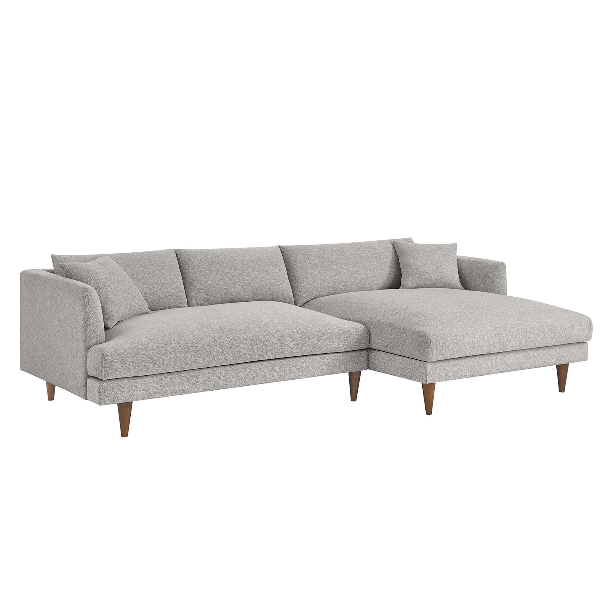 Zoya Right-Facing Down Filled Overstuffed Sectional Sofa