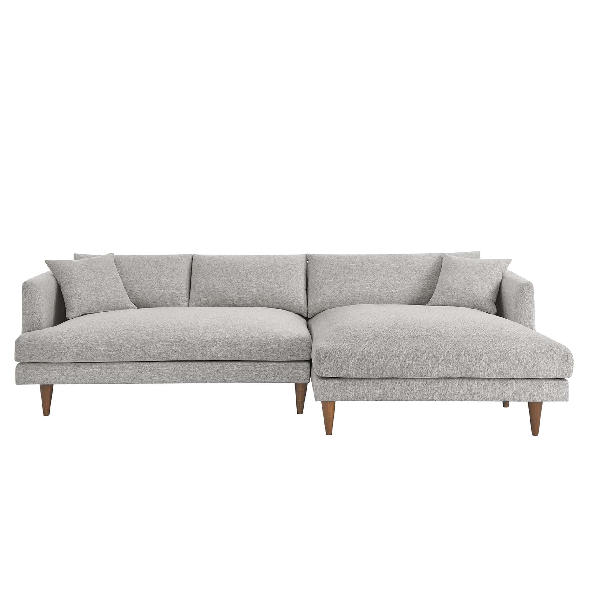 Zoya Right-Facing Down Filled Overstuffed Sectional Sofa