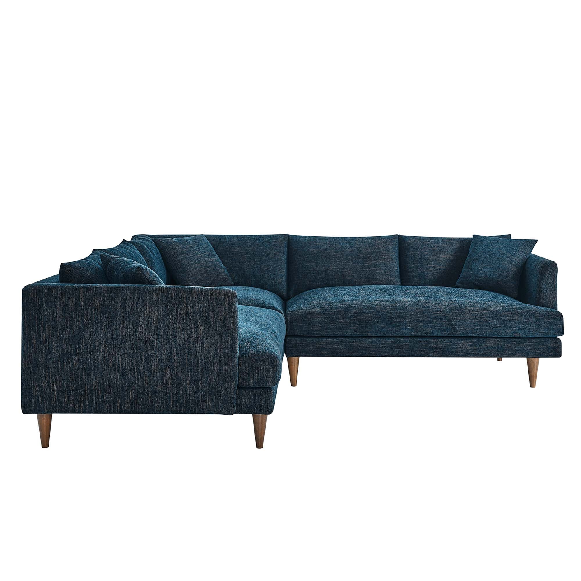 Zoya Down Filled Overstuffed 3 Piece Sectional Sofa