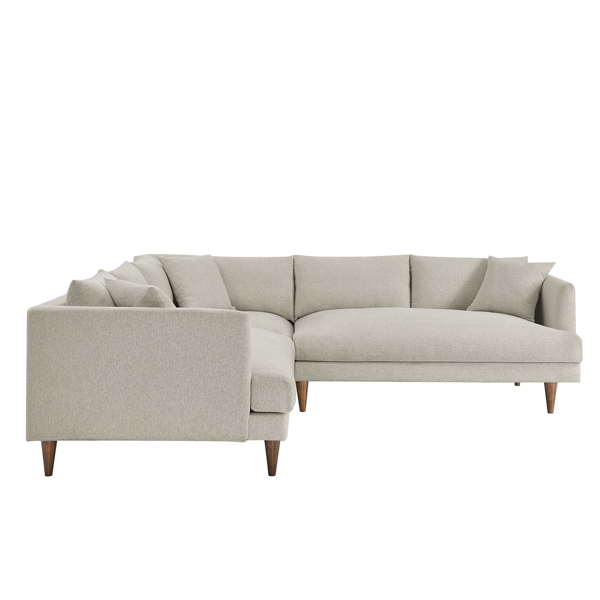 Zoya Down Filled Overstuffed 3 Piece Sectional Sofa