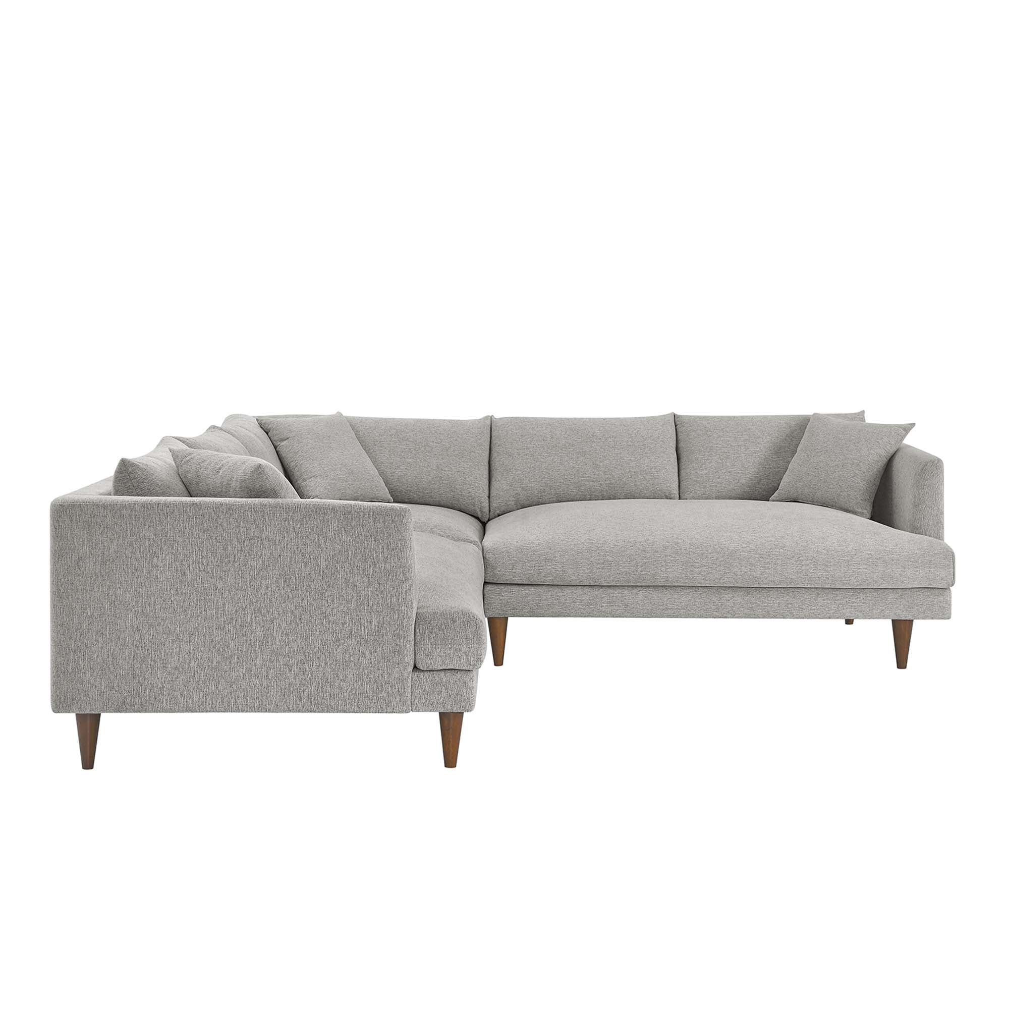 Zoya Down Filled Overstuffed 3 Piece Sectional Sofa