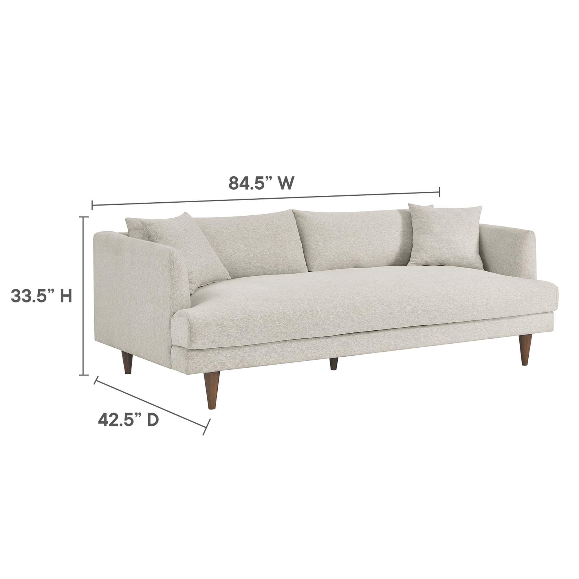 Zoya Down Filled Overstuffed Sofa and Ottoman Set