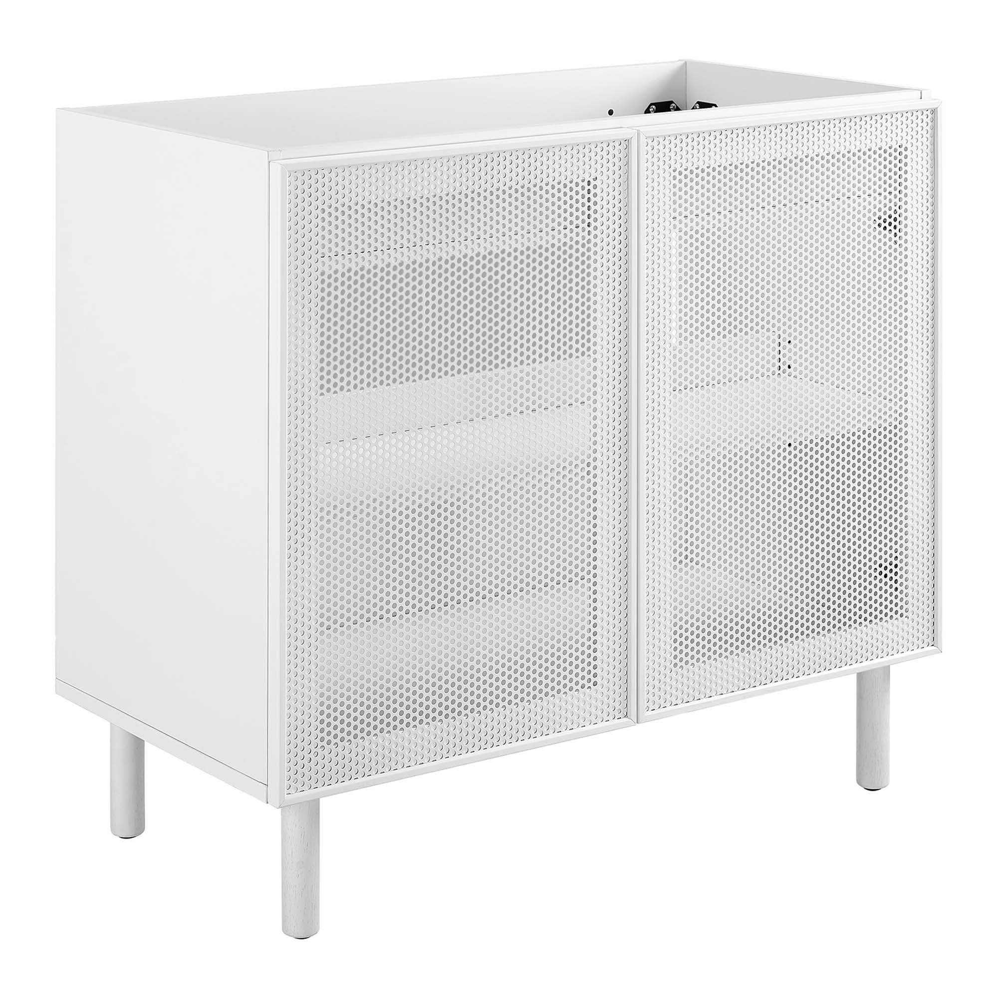 Calla 36" Perforated Metal Bathroom Vanity Cabinet (Sink Basin Not Included)