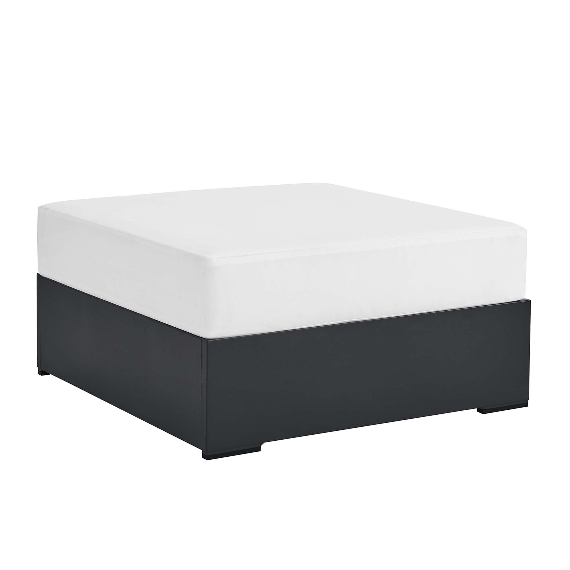 Tahoe Outdoor Patio Powder-Coated Aluminum Ottoman