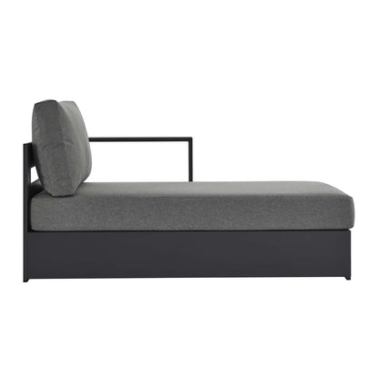Tahoe Outdoor Patio Powder-Coated Aluminum Modular Right-Facing Chaise Lounge