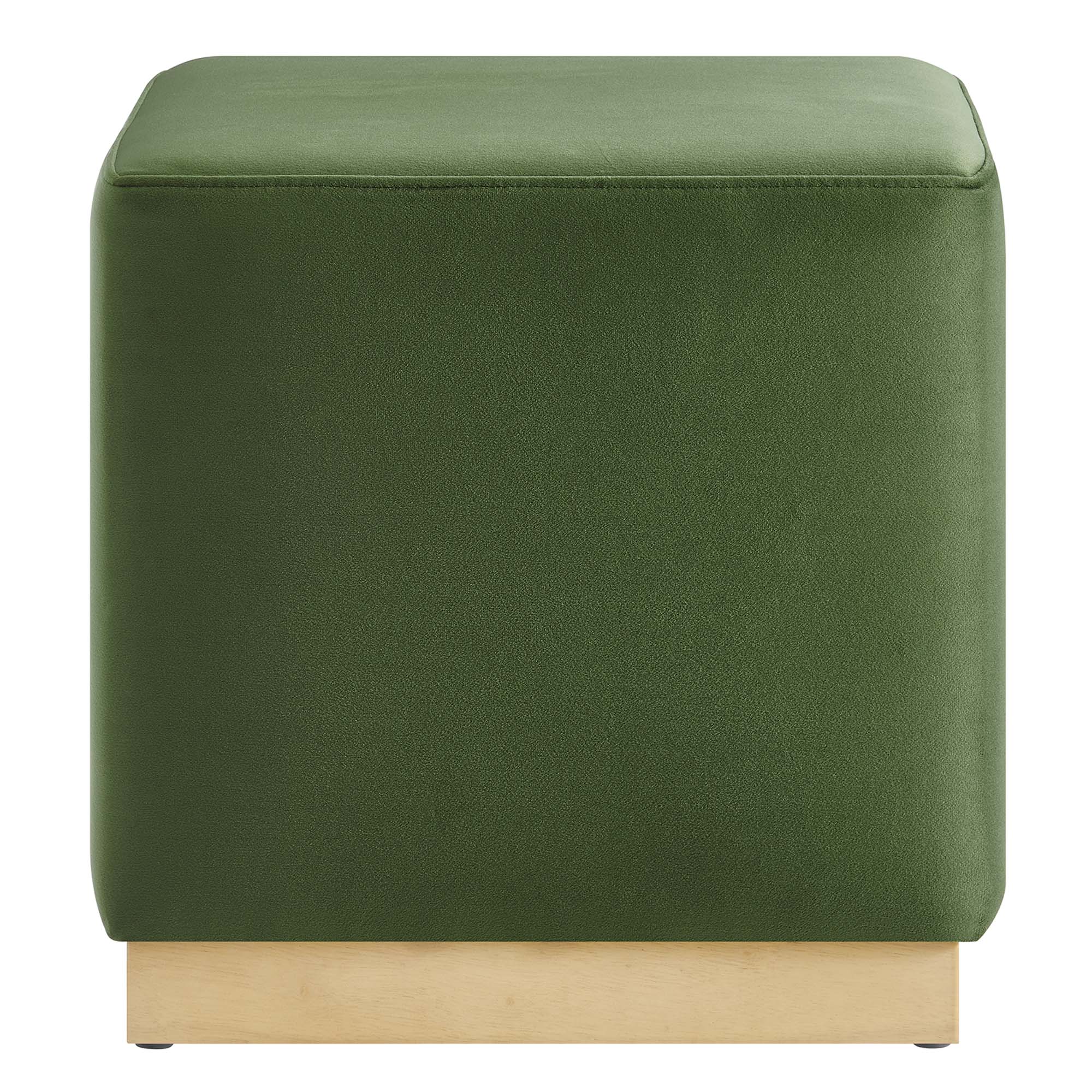 Tilden 17" Square Performance Velvet Upholstered Ottoman