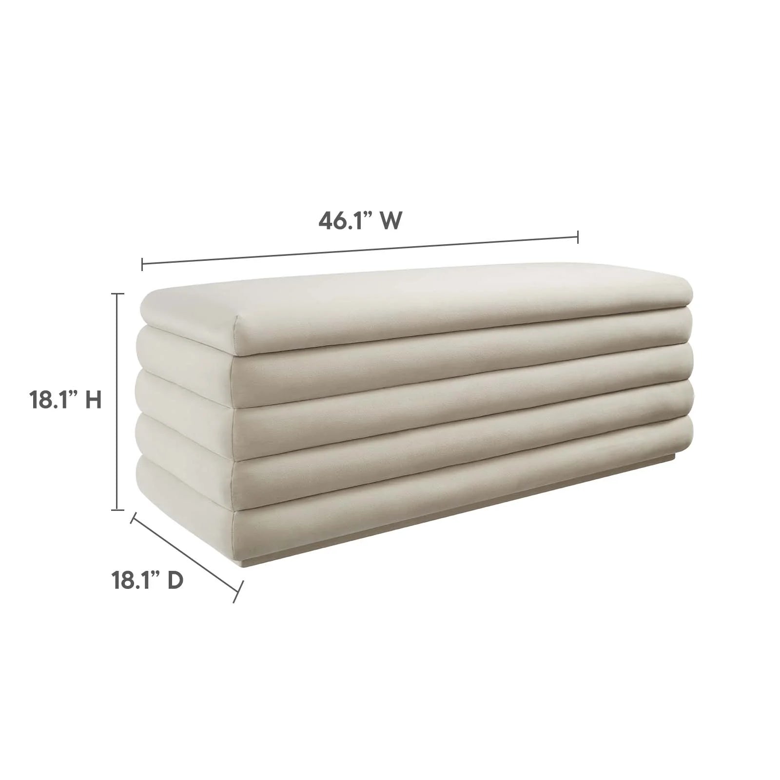 Stella Performance Velvet Storage Bench