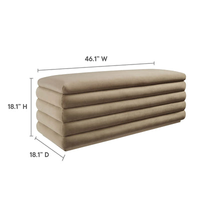 Stella Performance Velvet Storage Bench