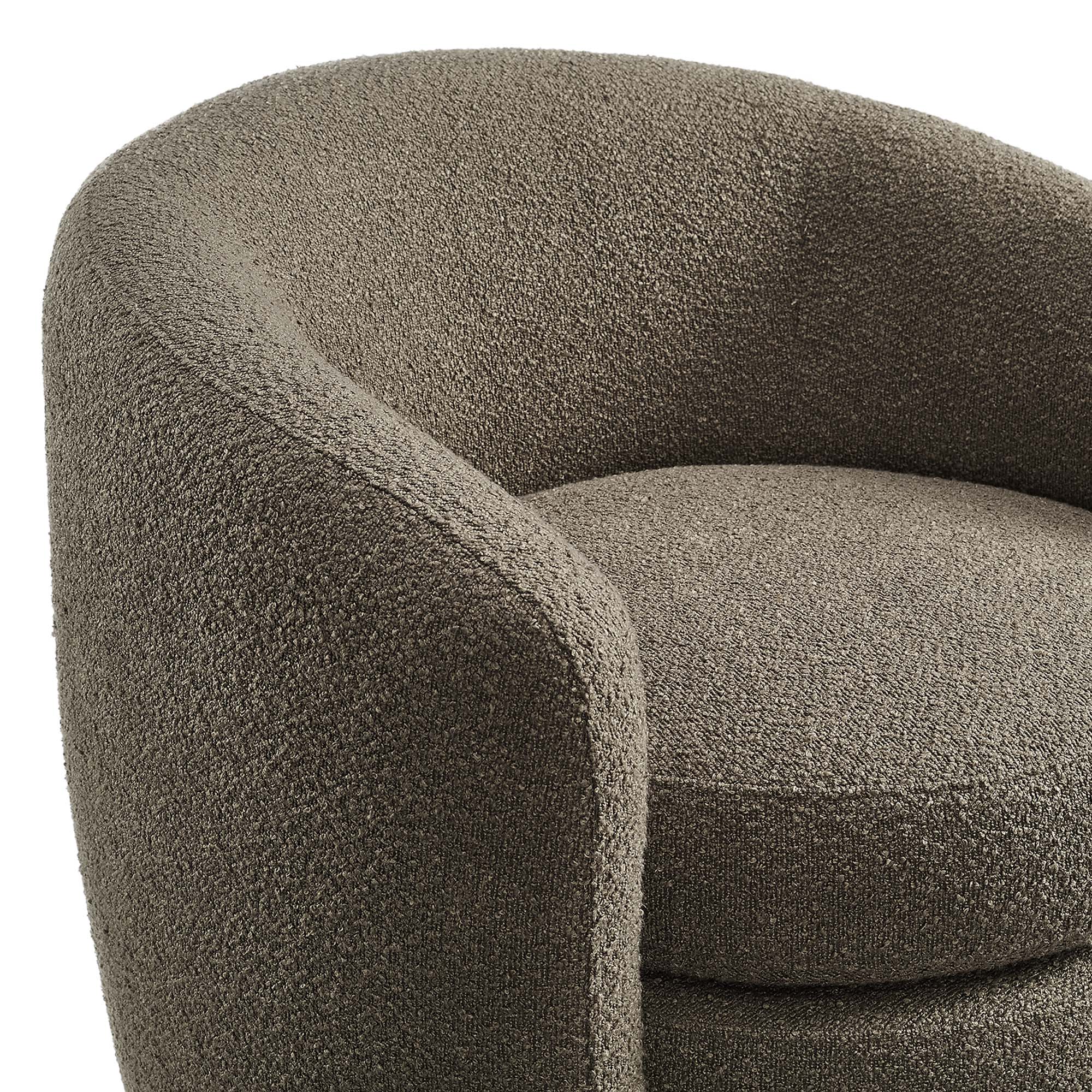 Affinity Upholstered Boucle Fabric Curved Back Armchair