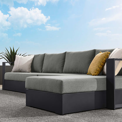 Tahoe Outdoor Patio Powder-Coated Aluminum 3-Piece Right-Facing Chaise Sectional Sofa Set