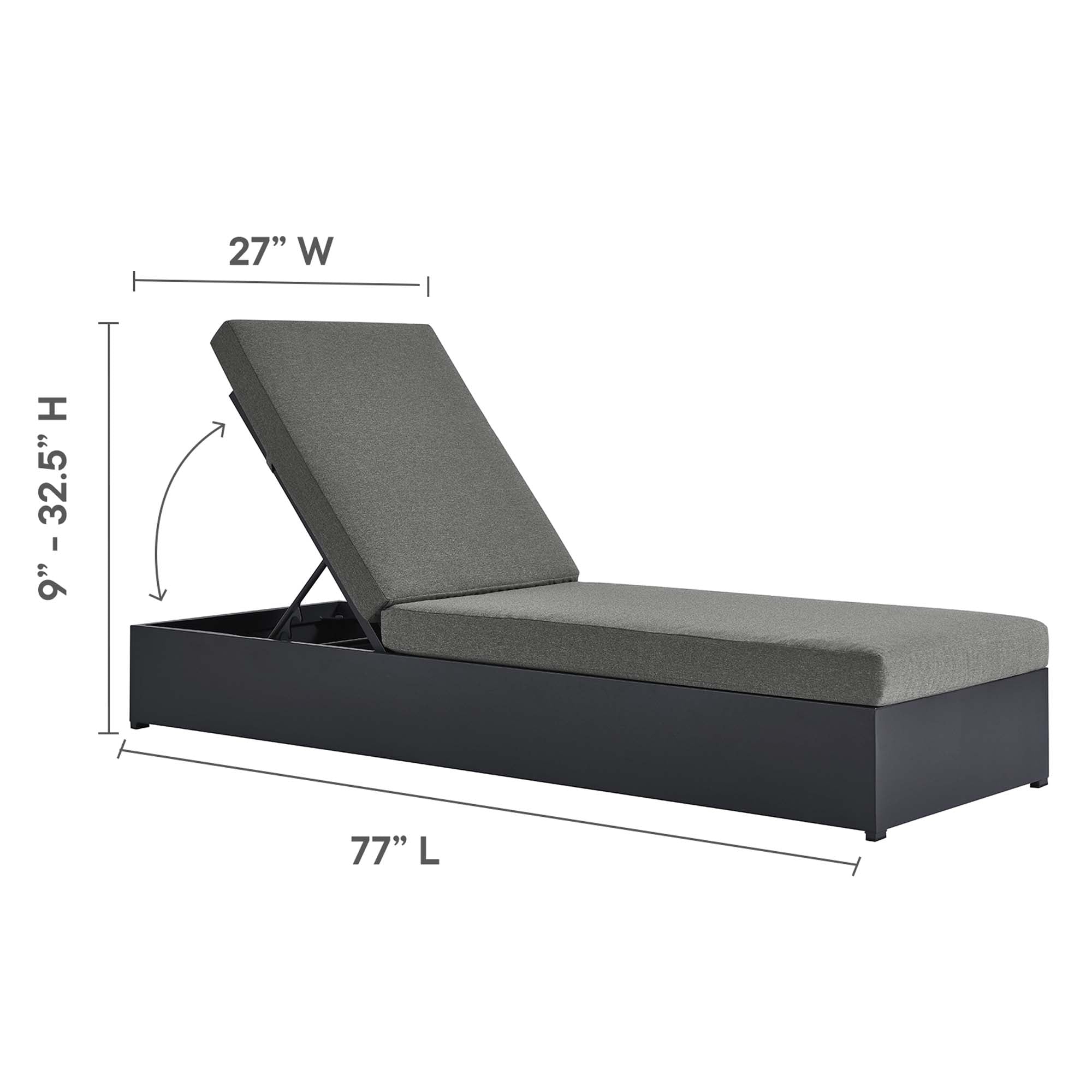 Tahoe Outdoor Patio Powder-Coated Aluminum 3-Piece Chaise Lounge Set