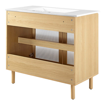 Calla 36" Perforated Metal Bathroom Vanity