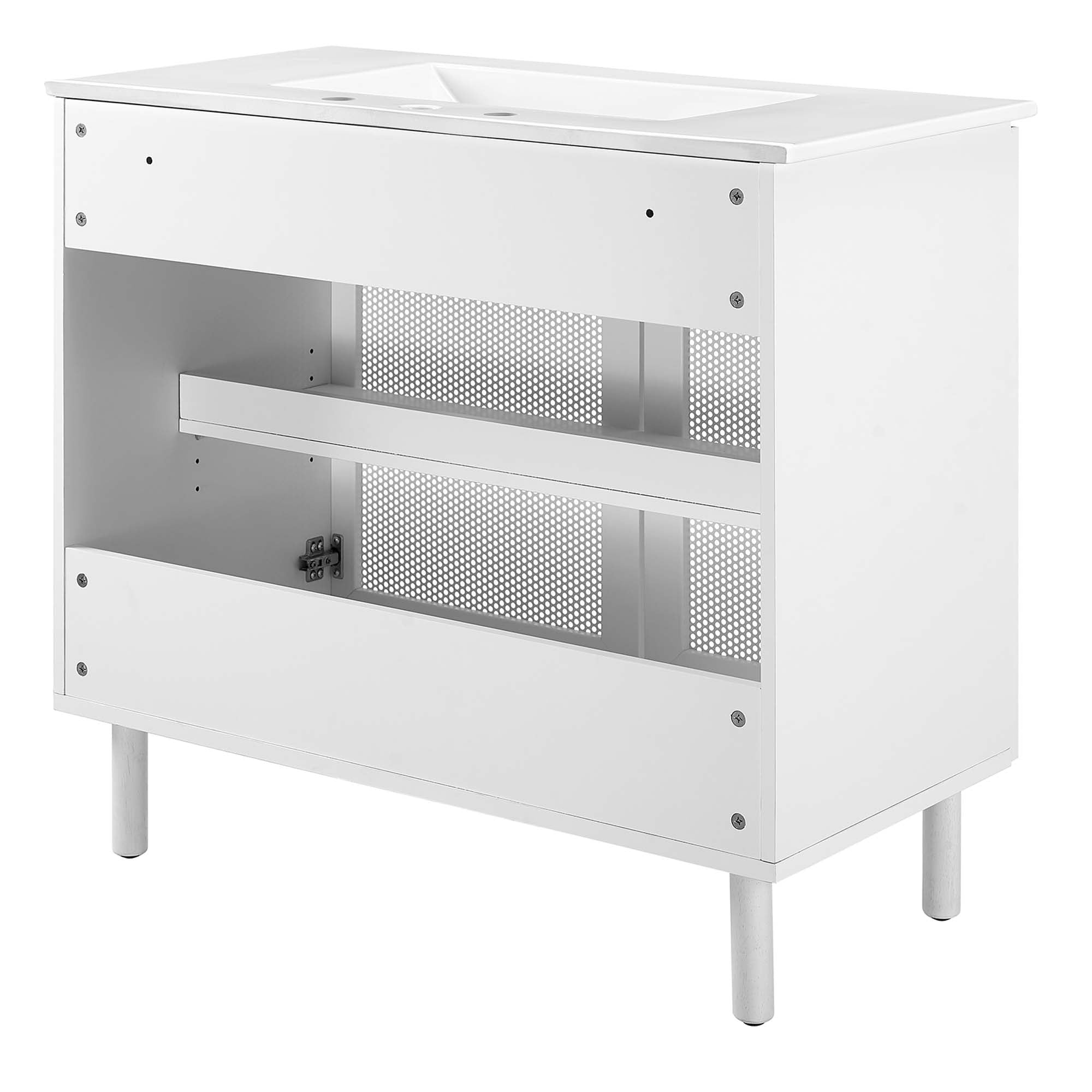 Calla 36" Perforated Metal Bathroom Vanity