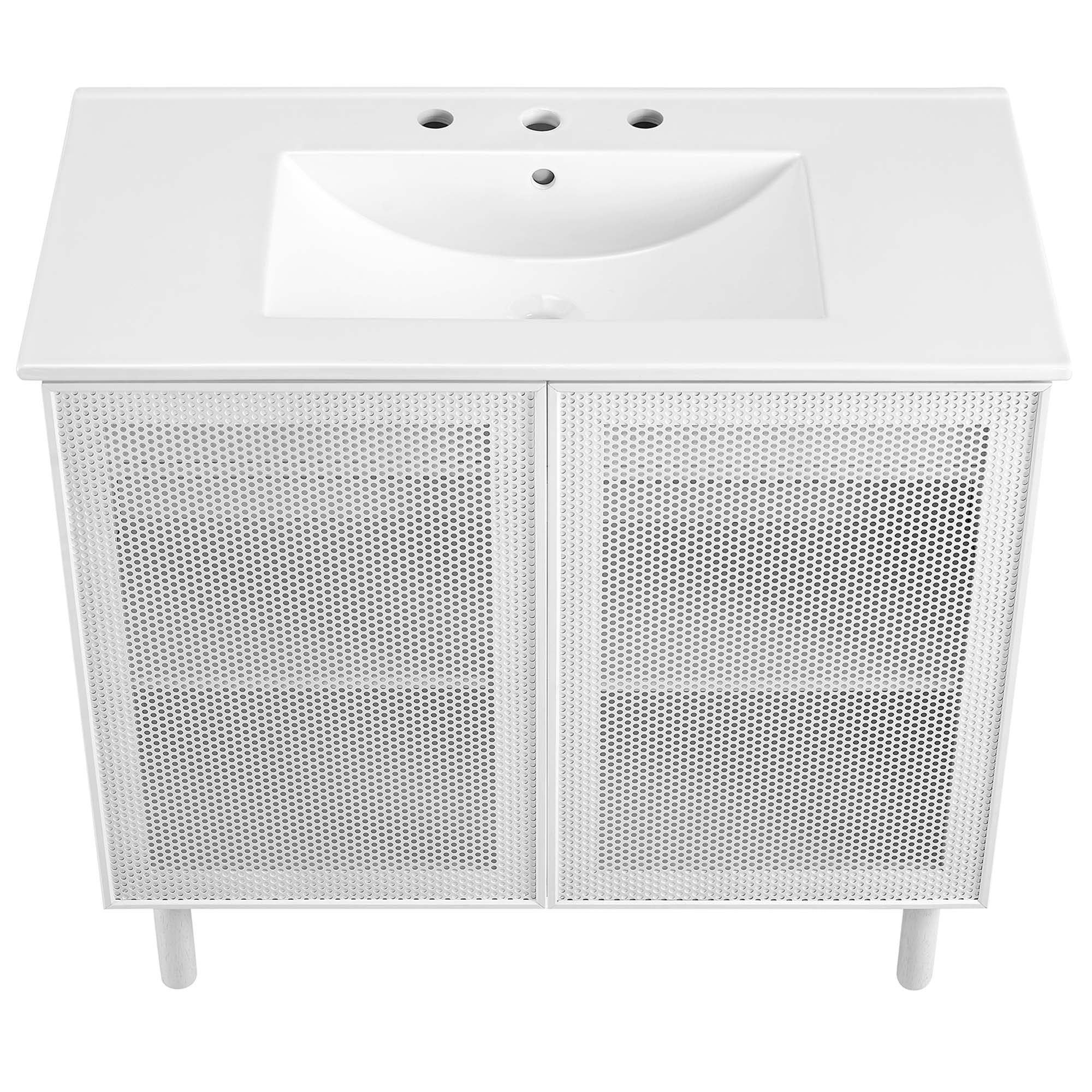 Calla 36" Perforated Metal Bathroom Vanity