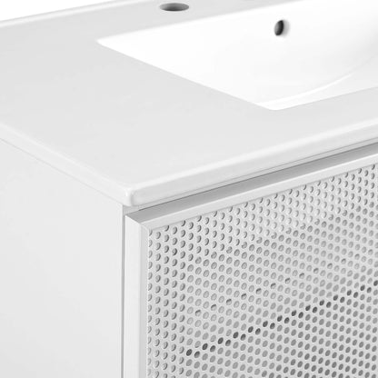Calla 36" Perforated Metal Bathroom Vanity
