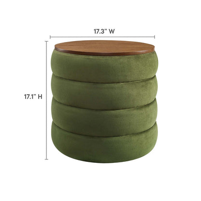 Stella Round Storage Ottoman