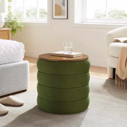 Stella Round Storage Ottoman