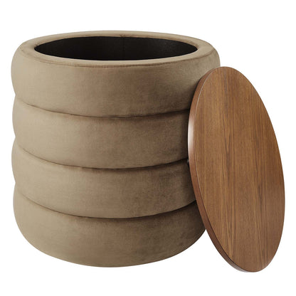 Stella Round Storage Ottoman