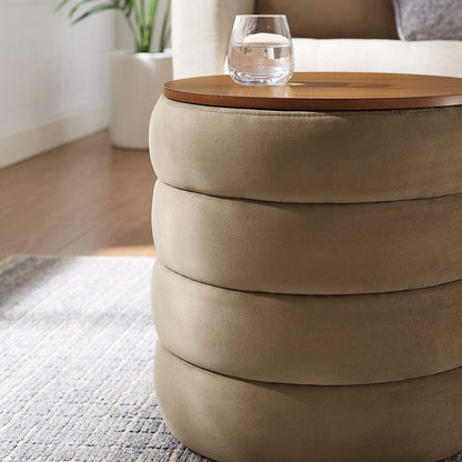 Stella Round Storage Ottoman