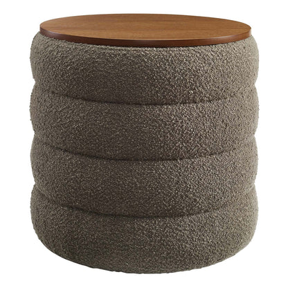 Cecily Boucle Fabric Storage Ottoman