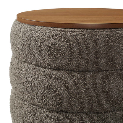 Cecily Boucle Fabric Storage Ottoman